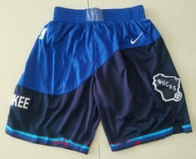 Wholesale Cheap Men\'s Milwaukee Blue Nike 2021 Swingman Stitched NBA Shorts