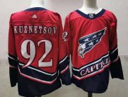 Wholesale Cheap Men's Washington Capitals #92 Evgeny Kuznetsov Red 2021 Retro Stitched NHL Jersey