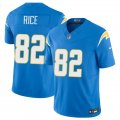 Cheap Men's Los Angeles Chargers #82 Brenden Rice Light Blue 2024 Draft F.U.S.E. Vapor Limited Football Stitched Jersey