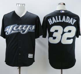 Wholesale Cheap Blue Jays #32 Roy Halladay Black 2008 Turn Back The Clock Stitched MLB Jersey