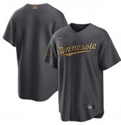 Wholesale Cheap Men's Minnesota Twins Blank Charcoal 2022 All-Star Cool Base Stitched Baseball Jersey