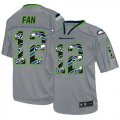 Wholesale Cheap Nike Seahawks #12 Fan New Lights Out Grey Men's Stitched NFL Elite Jersey