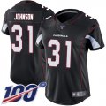 Wholesale Cheap Nike Cardinals #31 David Johnson Black Alternate Women's Stitched NFL 100th Season Vapor Limited Jersey