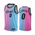 Wholesale Cheap Nike Heat #0 Meyers Leonard Blue Pink NBA Swingman 2020-21 City Edition Jersey
