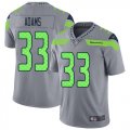 Wholesale Cheap Nike Seahawks #33 Jamal Adams Gray Men's Stitched NFL Limited Inverted Legend Jersey