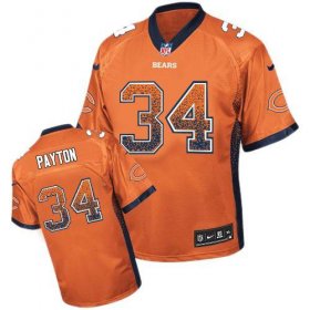 Wholesale Cheap Nike Bears #34 Walter Payton Orange Alternate Men\'s Stitched NFL Elite Drift Fashion Jersey