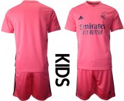 Wholesale Cheap Youth 2020-2021 club Real Madrid away blank pink Soccer Jerseys