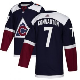 Wholesale Cheap Adidas Avalanche #7 Kevin Connauton Navy Alternate Authentic Stitched NHL Jersey