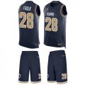 Wholesale Cheap Nike Rams #28 Marshall Faulk Navy Blue Team Color Men's Stitched NFL Limited Tank Top Suit Jersey