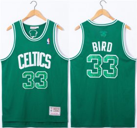 Wholesale Men\'s Boston Celtics #33 Larry Bird Green Throwback basketball Jersey
