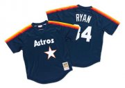 Wholesale Cheap Mitchell And Ness 1988 Astros #34 Nolan Ryan Navy Blue Throwback Stitched MLB Jersey