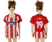 Wholesale Cheap Women's Atletico Madrid #19 Lucas Home Soccer Club Jersey
