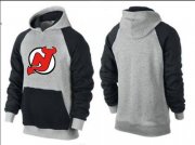 Wholesale Cheap New Jersey Devils Pullover Hoodie Grey & Black