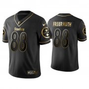 Wholesale Cheap Men's Pittsburgh Steelers #88 Pat Freiermuth Golden Edition Vapor Limited Black Jersey