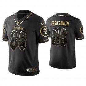 Wholesale Cheap Men\'s Pittsburgh Steelers #88 Pat Freiermuth Golden Edition Vapor Limited Black Jersey