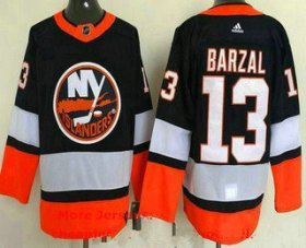 Wholesale Cheap Men\'s new york islanders #13 mathew barzal navy 2021 reverse retro authentic jersey