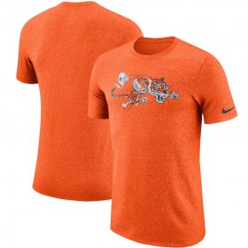 Wholesale Cheap Cincinnati Bengals Nike Marled Historic Logo Performance T-Shirt Heathered Orange