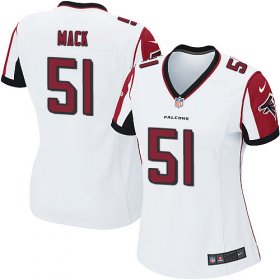 Wholesale Cheap Nike Falcons #51 Alex Mack White Women\'s Stitched NFL Elite Jersey
