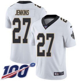 Wholesale Cheap Nike Saints #27 Malcolm Jenkins White Youth Stitched NFL 100th Season Vapor Untouchable Limited Jersey