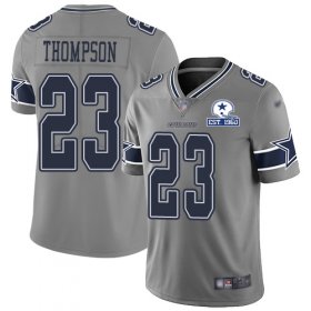 Wholesale Cheap Nike Cowboys #23 Darian Thompson Gray Men\'s Stitched With Established In 1960 Patch NFL Limited Inverted Legend Jersey