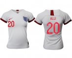 Wholesale Cheap Women's England #20 Alli Home Soccer Country Jersey