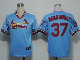 Wholesale Cheap Cardinals #37 Keith Hernandez Blue Cooperstown Throwback Stitched MLB Jersey