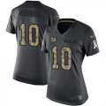 Wholesale Cheap Nike Giants #10 Eli Manning Black Women's Stitched NFL Limited 2016 Salute to Service Jersey