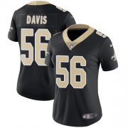 Wholesale Cheap Nike Saints #56 DeMario Davis Black Team Color Women's Stitched NFL Vapor Untouchable Limited Jersey