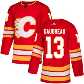 Wholesale Cheap Adidas Flames #13 Johnny Gaudreau Red Alternate Authentic Stitched Youth NHL Jersey