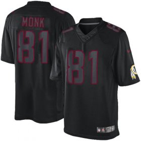 Wholesale Cheap Nike Redskins #81 Art Monk Black Men\'s Stitched NFL Impact Limited Jersey