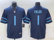 Wholesale Cheap Men's Chicago Bears #1 Justin Fields Navy 2019 City Edition Limited Stitched Jersey