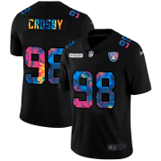 Cheap Las Vegas Raiders #98 Maxx Crosby Men's Nike Multi-Color Black 2020 NFL Crucial Catch Vapor Untouchable Limited Jersey
