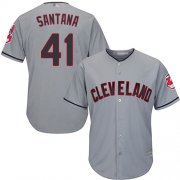 Wholesale Cheap Indians #41 Carlos Santana Grey New Cool Base Stitched MLB Jersey