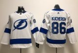 Wholesale Cheap Adidas Lightning #86 Nikita Kucherov White Road Authentic Stitched Youth NHL Jersey
