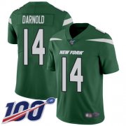 Wholesale Cheap Nike Jets #14 Sam Darnold Green Team Color Men's Stitched NFL 100th Season Vapor Limited Jersey