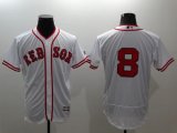 Wholesale Cheap Red Sox #8 Carl Yastrzemski White Flexbase Authentic Collection Cooperstown Stitched MLB Jersey
