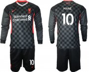 Wholesale Cheap Men 2021 Liverpool away long sleeves 10 soccer jerseys