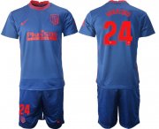 Wholesale Cheap Men 2020-2021 club Atletico Madrid away 24 blue Soccer Jerseys