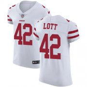 Wholesale Cheap Nike 49ers #42 Ronnie Lott White Men's Stitched NFL Vapor Untouchable Elite Jersey