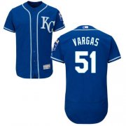 Wholesale Cheap Royals #51 Jason Vargas Royal Blue Flexbase Authentic Collection Stitched MLB Jersey