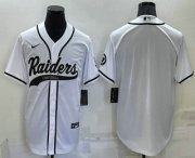 Wholesale Men's Las Vegas Raiders Blank White Stitched MLB Cool Base Nike Baseball Jersey