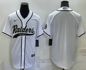 Wholesale Men\'s Las Vegas Raiders Blank White Stitched MLB Cool Base Nike Baseball Jersey