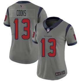 Wholesale Cheap Nike Texans #13 Brandin Cooks Gray Women\'s Stitched NFL Limited Inverted Legend Jersey