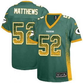 Wholesale Cheap Nike Packers #52 Clay Matthews Green Team Color Women\'s Stitched NFL Elite Drift Fashion Jersey