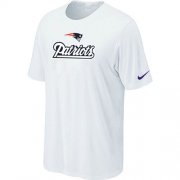 Wholesale Cheap Nike New England Patriots Authentic Logo NFL T-Shirt White