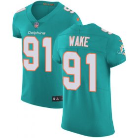 Wholesale Cheap Nike Dolphins #91 Cameron Wake Aqua Green Team Color Men\'s Stitched NFL Vapor Untouchable Elite Jersey