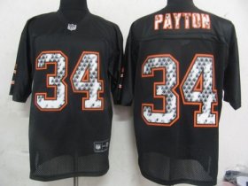 Wholesale Cheap Sideline Black United Bears #34 Walter Payton Black Stitched NFL Jersey