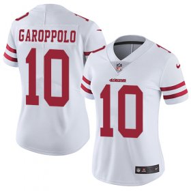 Wholesale Cheap Nike 49ers #10 Jimmy Garoppolo White Women\'s Stitched NFL Vapor Untouchable Limited Jersey