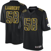 Wholesale Cheap Nike Steelers #58 Jack Lambert Black Men's Stitched NFL Impact Limited Jersey