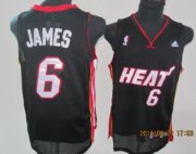 Wholesale Cheap Miami Heat #6 LeBron James Black Swingman Jersey